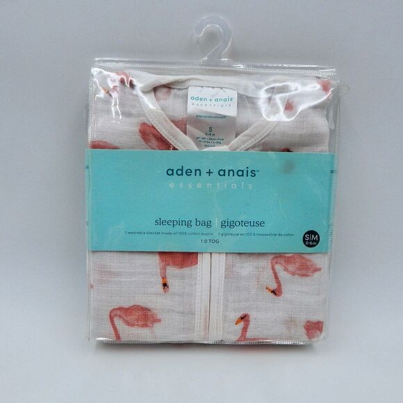 Aden & Anais Sleeping Bag Briar Rose Swans Size SM 0-6M Cotton Muslin 1.0 TOG - Picture 1 of 5